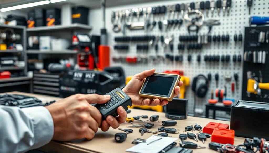 A high-quality image of an automotive key programming service provided by A high-quality image of an automotive key programming service provided by