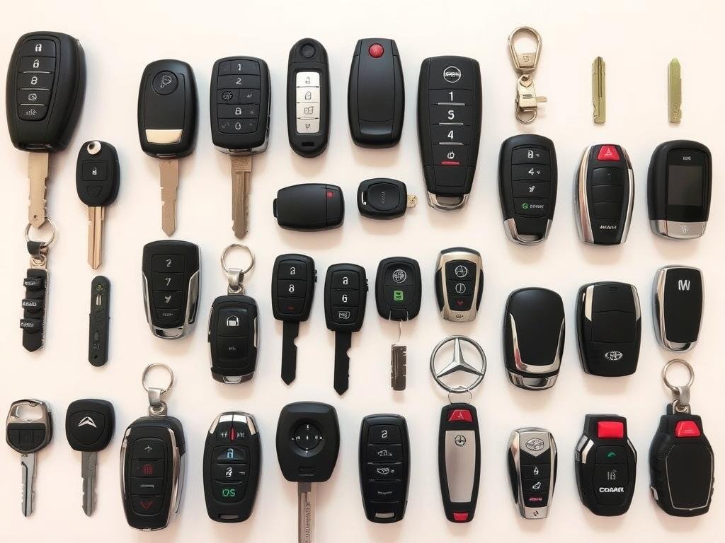 أنواع مختلفة من مفاتيح السيارات في أبوظبي
