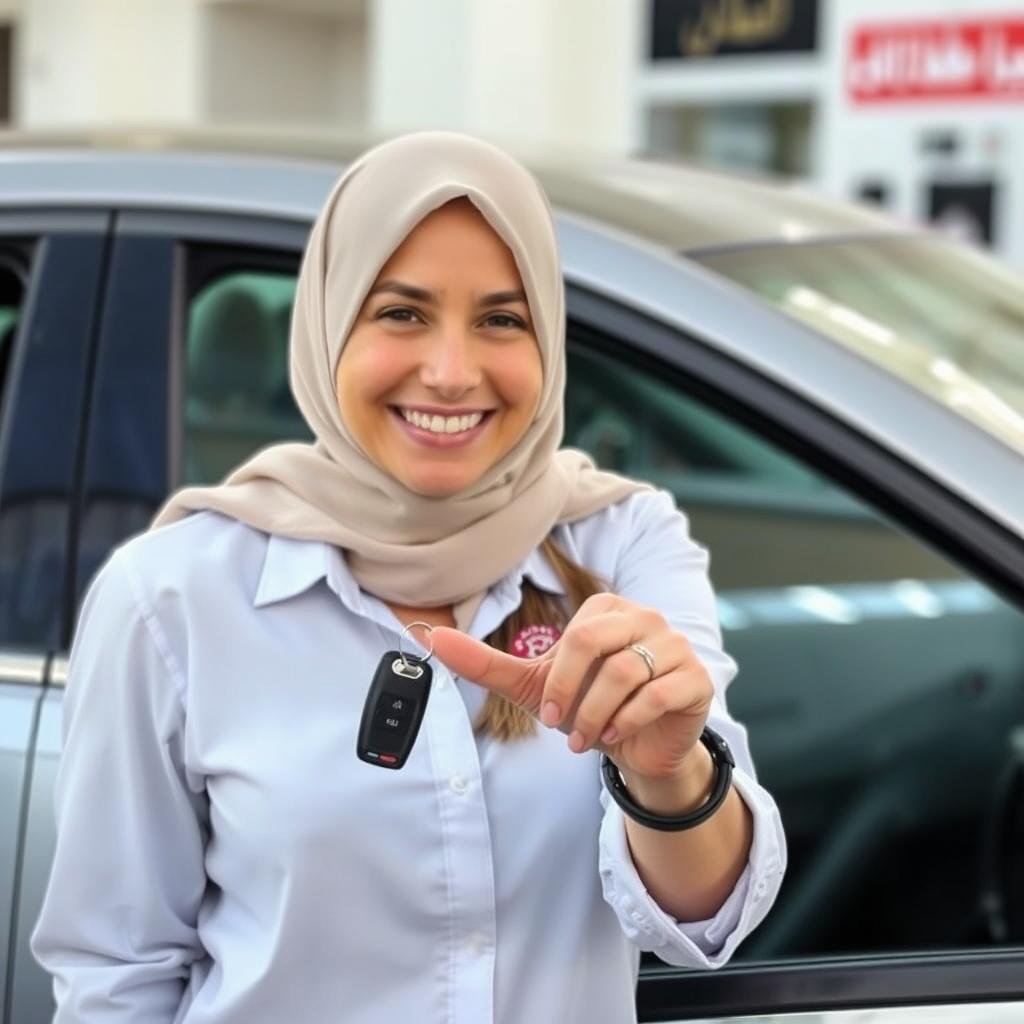 عميلة سعيدة بخدمة نسخ مفاتيح سيارات أبوظبي