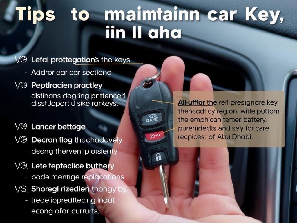 نصائح للحفاظ على مفاتيح سيارتك في أبوظبي