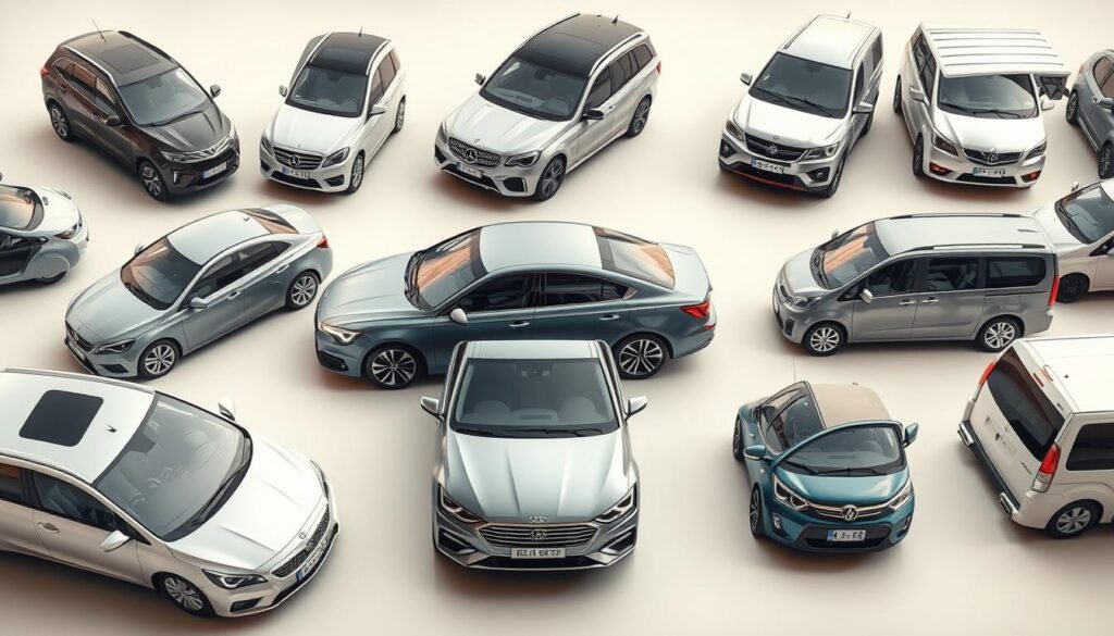 A high-quality, detailed photograph of various types of automobiles commonly encountered in Abu Dhabi, United Arab Emirates. The scene depicts a diverse range of vehicles, including luxury sedans, mid-size SUVs, compact hatchbacks, and commercial vans, all captured in a well-lit, neutral setting with a clean, uncluttered background. The cars are portrayed from an eye-level perspective, allowing the viewer to appreciate the unique designs, colors, and features of each model. The lighting is soft and even, creating a sense of depth and highlighting the contours and details of the cars. The overall composition is balanced and visually appealing, showcasing the range of automobiles that would be encountered in the context of the article's subject matter. A high-quality, detailed photograph of various types of automobiles commonly encountered in Abu Dhabi, United Arab Emirates. The scene depicts a diverse range of vehicles, including luxury sedans, mid-size SUVs, compact hatchbacks, and commercial vans, all captured in a well-lit, neutral setting with a clean, uncluttered background. The cars are portrayed from an eye-level perspective, allowing the viewer to appreciate the unique designs, colors, and features of each model. The lighting is soft and even, creating a sense of depth and highlighting the contours and details of the cars. The overall composition is balanced and visually appealing, showcasing the range of automobiles that would be encountered in the context of the article's subject matter.