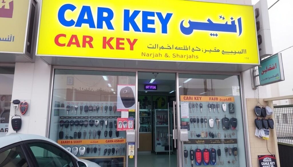 صورة لمحل مفاتيح سيارات في الشارقة